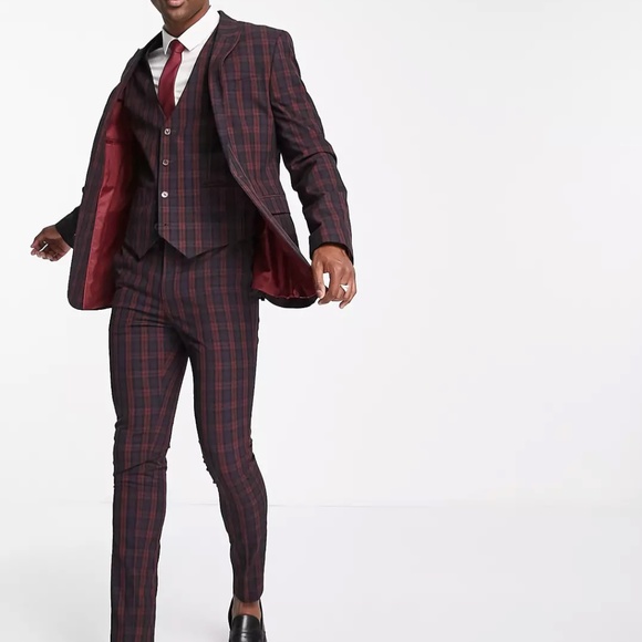 Mens Plaid Suit - Picture 2 of 8